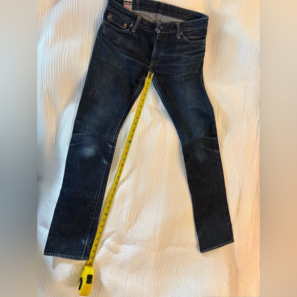 Momotaro dark wash White Warrior Stripe pocket sz 28 - Picture 3 of 16